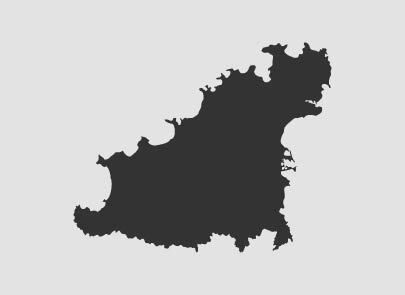 Silhouette map of Ireland